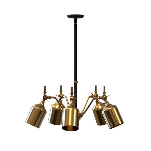Moderner Kronleuchter - DIRETTORE - Ambiate Lighting - Metall / 5 Glühbirnen / für Gewerbegebrauch