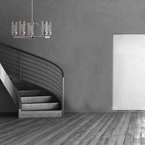 Moderner Kronleuchter - LUCIA - Ambiate Lighting - Glas / Stahl / Nickel