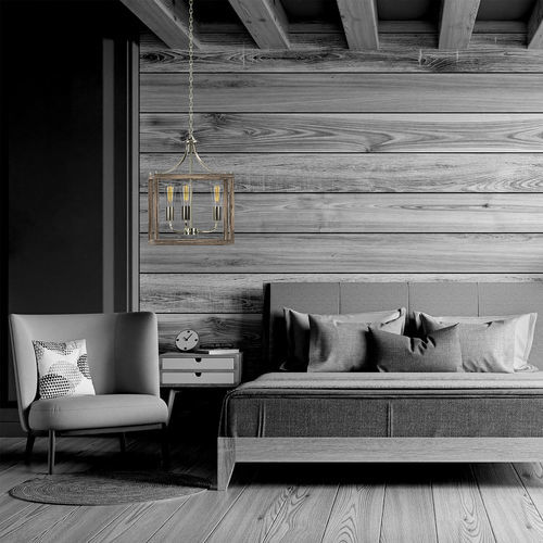 Hängelampe - GABBIA - Ambiate Lighting - Nickel / Holz / modern