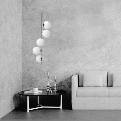 Hängelampe - VITAN - Ambiate Lighting - Eisen / Nickel / polierter Stahl