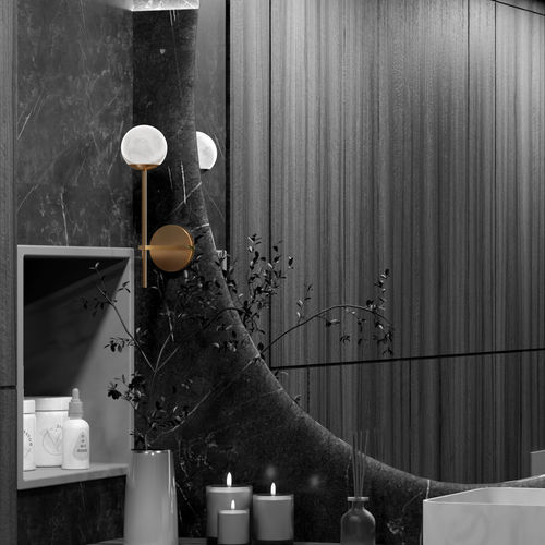 Moderne Wandleuchte - LIBERTA - Ambiate Lighting - für den Innenraum / Messing / Marmor
