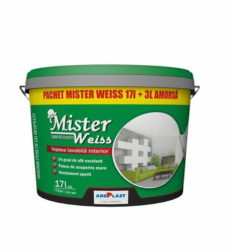 Dekorfarbe - MISTER WEISS  - AdePlast - für den Innenraum / für Wand / für Beton