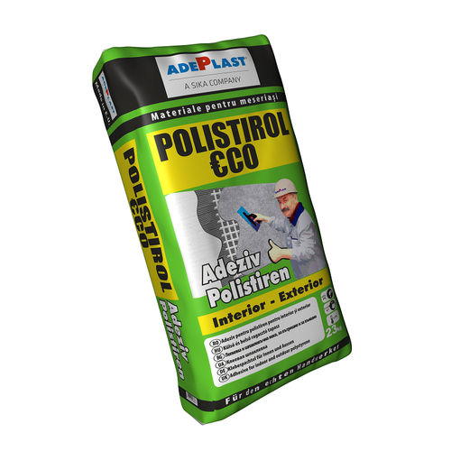 Wärmeisolierter Klebemörtel - POLISTIROL ECO  - AdePlast - für Isolierplatten / Polymer / mineralisch