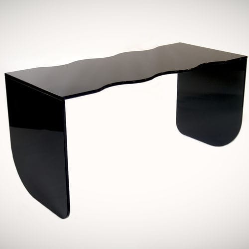 Moderner Tisch - DESKS - Transparent Design SRL - Glas / Gestell aus Glas / rechteckig