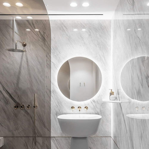 Wandmontierter Spiegel für Badezimmer - Transparent Design SRL - für Ladeneinrichtung / modern / rechteckig