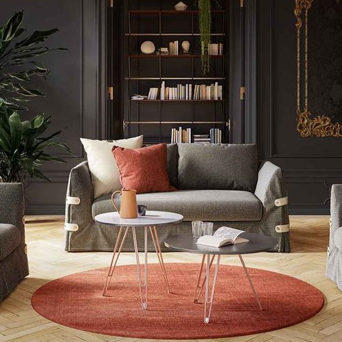 Modernes Sofa - Botton Up - LIU JO Living - Stoff / mit Armlehnen / grau