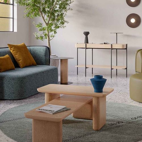 Moderne Bank - Caillou - LIU JO Living - Esche / Carbon / ohne Rückenlehne