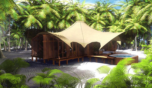 Fertigbauhaus - POIVRE ISLAND, SEYCHELLES - PT-Touchwood - bioklimatisch / modern / mit Terrasse