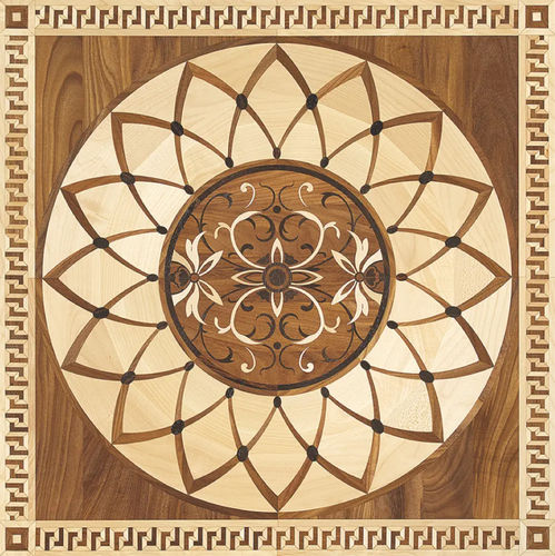 Mehrschichtparkett - LASER ROSETTES - PARCHETTIFICIO GARBELOTTO - Afrormosia / aus Doussié / Ahornholz
