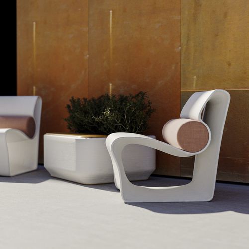 Sessel / originelles Design - BOLSTER - Model No. Furniture - Harz / mit Kissen / Ökokonzept