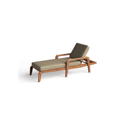 Moderne Sonnenliege - CYNARA - Model No. Furniture - Stoff / Kirschbaum / Ulme