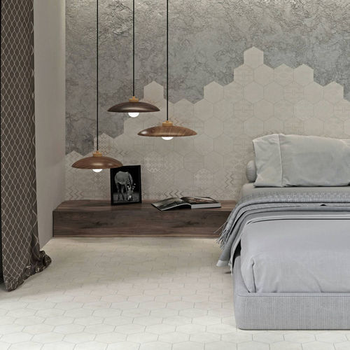 Sechseckige Fliese / Porzellan - CUSTOM - MAYOLICA - matt / für den Innenraum / für Schlafzimmer