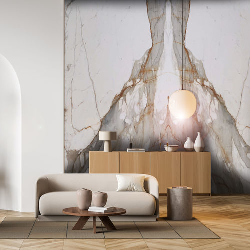 Keramiksteinplatte - BORGHINI ANTICO - MEDITERRANEO SURFACES - für Wand / Hochglanz / Marmoroptik