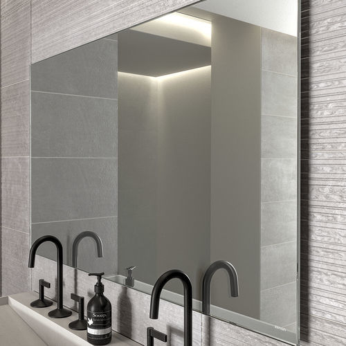 Wandmontierter Spiegel für Badezimmer - LYRA - ZENON SMART SOLID SURFACE - für Gewerbegebrauch / modern / rechteckig
