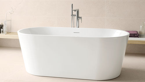 Ovale Badewanne - PEYTO SHINE - ZENON SMART SOLID SURFACE - freistehend / für Wohnungen / Acryl