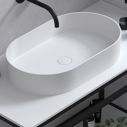 Aufsatzwaschbecken - ESLA - ZENON SMART SOLID SURFACE - Mineralwerkstoff / antibakteriell / Mattfinish