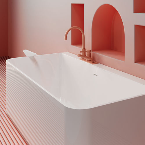 Badewanne in Wandnähe - KIVU - ZENON SMART SOLID SURFACE - für Wohnungen / Acryl / modern