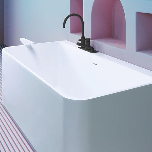 Badewanne in Wandnähe - KIVU MATE - ZENON SMART SOLID SURFACE - für Wohnungen / Acryl / modern