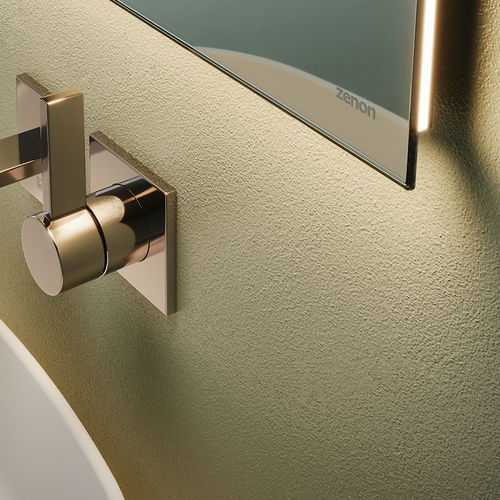 Wandmontierter Spiegel für Badezimmer - LYRA  - ZENON SMART SOLID SURFACE - für Gewerbegebrauch / modern / quadratisch