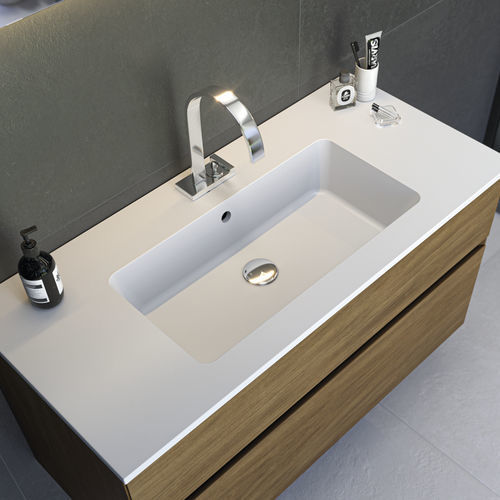 Einbauwaschbecken - SOFIA - ZENON SMART SOLID SURFACE - Mineralwerkstoff / antibakteriell / Mattfinish