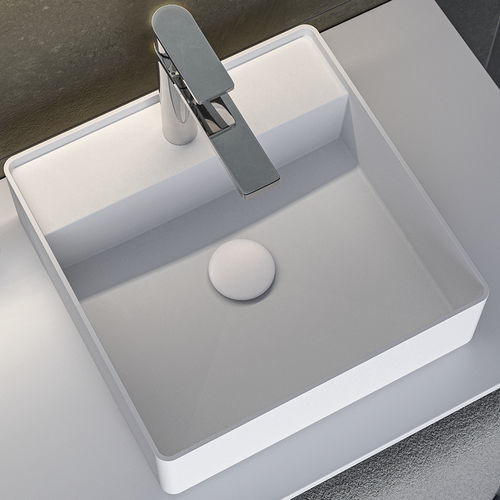 Aufsatzwaschbecken - TAMESIS TL - ZENON SMART SOLID SURFACE - Mineralwerkstoff / Mattfinish / quadratisch