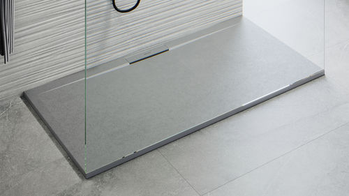 Rechteckige Duschtasse - SIDE - ZENON SMART SOLID SURFACE - zum Aufstellen / Mineralwerkstoff / rutschfest