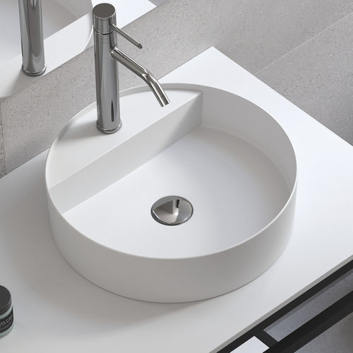 Aufsatzwaschbecken - RIN TL - ZENON SMART SOLID SURFACE - Mineralwerkstoff / antibakteriell / rund