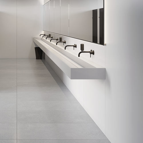 Wand-Waschbecken - ANATOLIA PROJECT - ZENON SMART SOLID SURFACE - Mineralwerkstoff / antibakteriell / Mattfinish