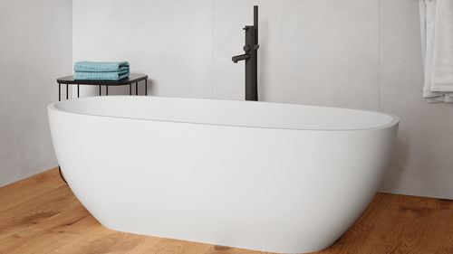 Ovale Badewanne - MICHIGAN SMART - ZENON SMART SOLID SURFACE - freistehend / für Wohnungen / Mineralwerkstoff