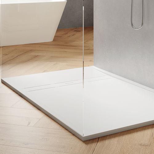 Rechteckige Duschtasse - NASSAU - ZENON SMART SOLID SURFACE - zum Aufstellen / Mineralwerkstoff / rutschfest