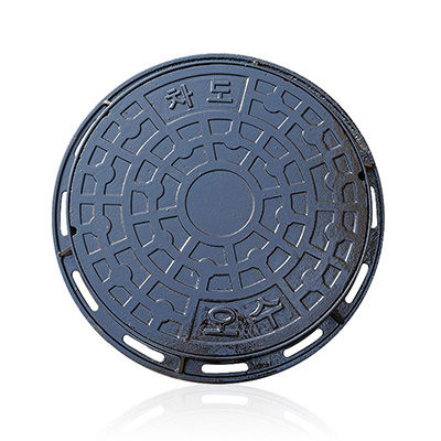 Gusseisen-Schachtdeckel - B125 - Hebei Zhenhan Casting Co.,Ltd - rund / mit integriertem Deckel