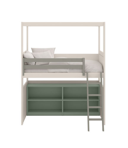 Einbau-Bücherregal - Muba Design - modern / lackiertes Holz / maßgefertigt