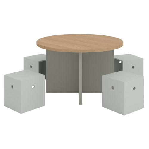 Moderner Spieltisch für Kinder - ROUND | SQUARE - Muba Design - für Privatgebrauch / lackiertes Holz / maßgefertigt