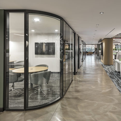 Abnehmbare Trennwand - ALNOPLAN F100 - ALN Office - Altinbölme Partition Wall - modular / mit Glasfront / Holz
