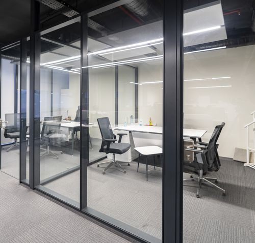 Abnehmbare Trennwand - ALNOPLAN D100 - ALN Office - Altinbölme Partition Wall - modular / mit Glasfront / Holz