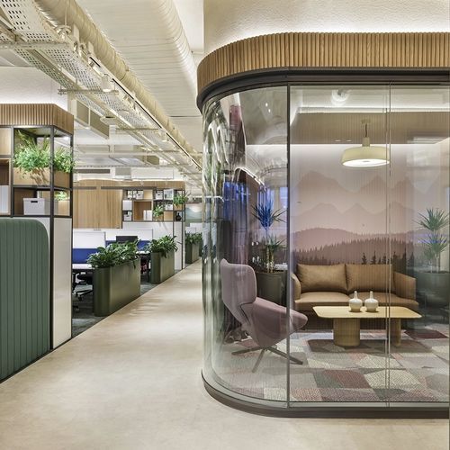Abnehmbare Trennwand - ALNOPLAN G100 - ALN Office - Altinbölme Partition Wall - modular / mit Glasfront / Holz
