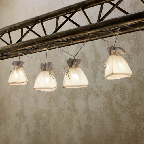 Metall-Lichtgirlande - BAGS - ARTBUZ creative workshop - Stoff / Glas / LED