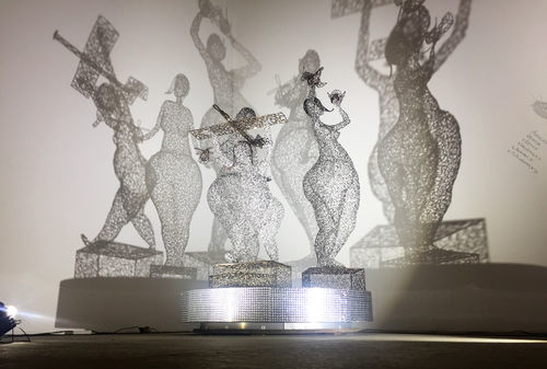 Stahlskulptur - FAITH, HOPE &amp; LOVE - ARTBUZ creative workshop - Metalldraht / Aluminium / handgefertigt