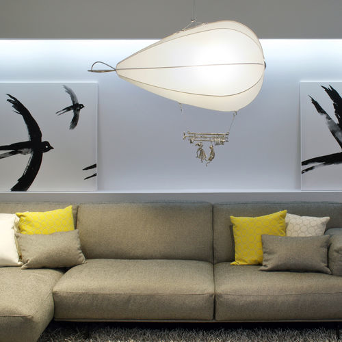Deckenleuchte / originelles Design - BIG LIGHT ZEPPELIN - ARTBUZ creative workshop - oval / Metall / Aluminium