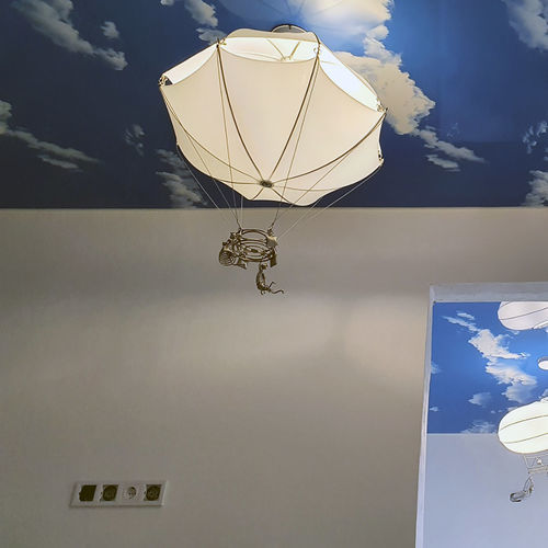 Deckenleuchte / originelles Design - LIGHT AIRSHIP - ARTBUZ creative workshop - oval / Metall / Aluminium