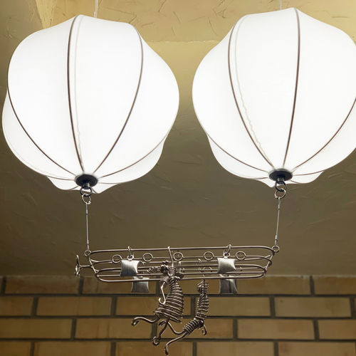 Deckenleuchte / originelles Design - DOUBLE LIGHT BALLOON - ARTBUZ creative workshop - sphärisch / Metall / Aluminium
