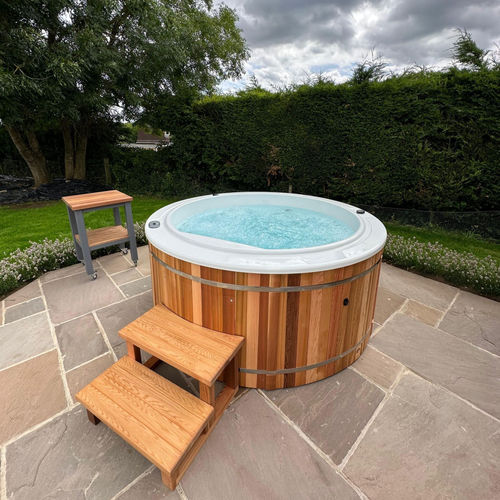 Einbau-Whirlpool - Premium WIFI - Urban Cedar Hot Tubs and Saunas - zum Aufstellen / rund / Fünfsitzer