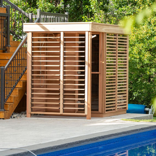 Sauna für Privatgebrauch - 9FTx6FT - Urban Cedar Hot Tubs and Saunas - Glas / rote Zeder / für den Außenbereich