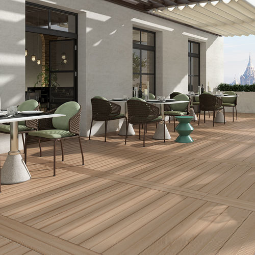 Feinsteinzeug-Terrassendiele - TIMBER  - Cinca - grau / schwarz / sandfarben