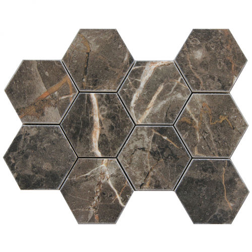 Keramik-Mosaikfliese - ARAMIS - Monopole - Hochglanz / für den Innenraum / für Badezimmer