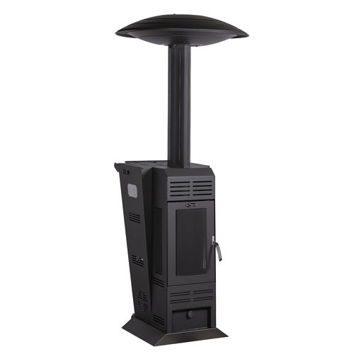Pellet-Patioheizung - HOT SPOT WIND - Vulcano France - selbsttragend / für professionellen Einsatz / vertikal