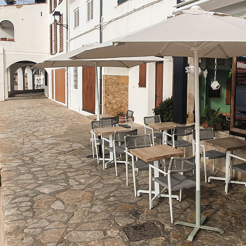 Quadratischer Sonnenschirm - Patio - Conva - mit Zentralmast / Stoff / Aluminium