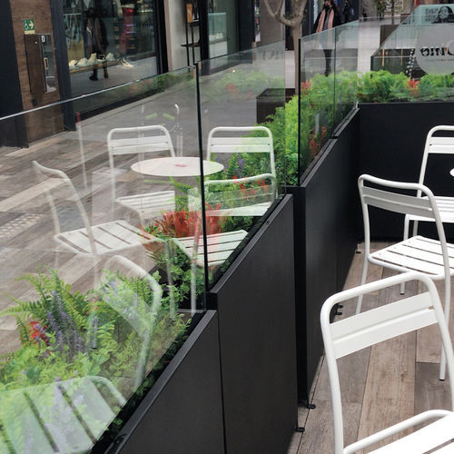 Metall-Raumteiler - SEPM100  - Conva - Glas / für Restaurants / für Hotels