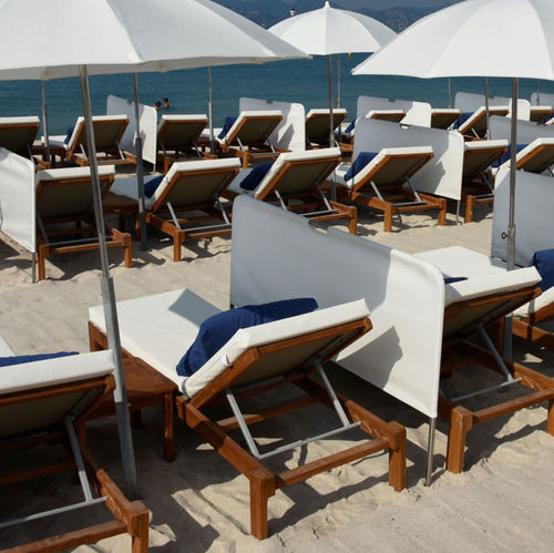 Raumteiler / galvanisiertem Stahl - BS180 - Conva - Acrylgewebe / für Hotels / für Terrasse