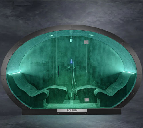 Dampfbad mit integrierter Dusche - ELLIPSE - SOLEUM GmbH - für Außenbereich / smart / mit Salz für Halotherapie